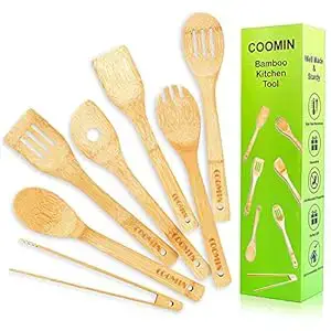 12 H 66-666 & 26-005 Bamboo Kitchen Tools Set of 6 W/ Free Bamboo Tongs 12 H 66-666 & 26-005 Bamboo Kitchen Tools Set of 6 W/ Free Bamboo Tongs