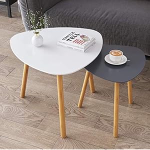 Bameos side table modern nightstand round side end accent coffee table for online living room bedroom balcony family and office