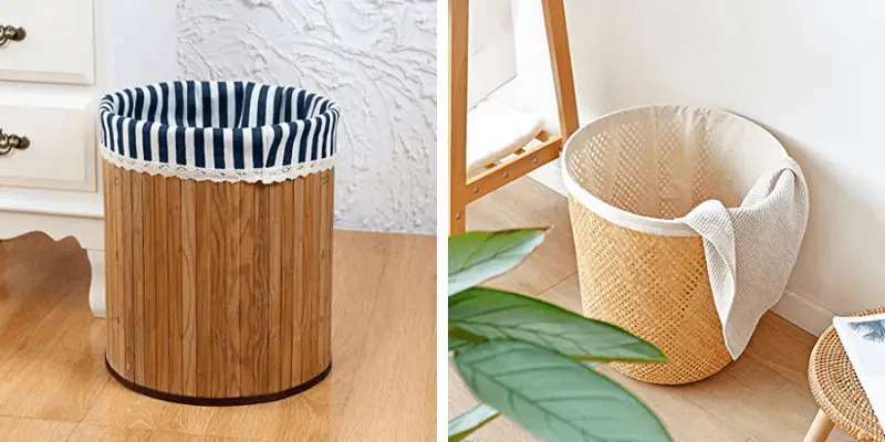 Bamboo Laundry Hampers Without a Lid