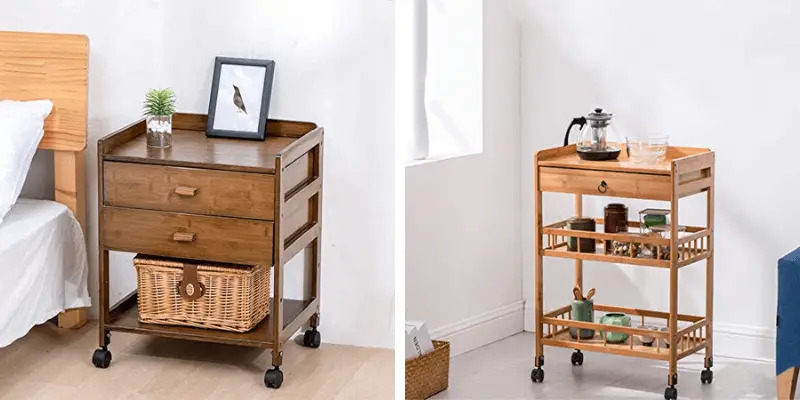 Best Bamboo Side Tables With Wheels