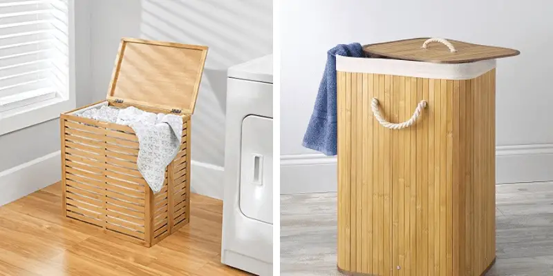 Best Solid Wood Bamboo Laundry Hampers