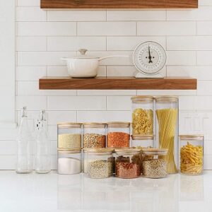 Glass Jars with Bamboo Lids